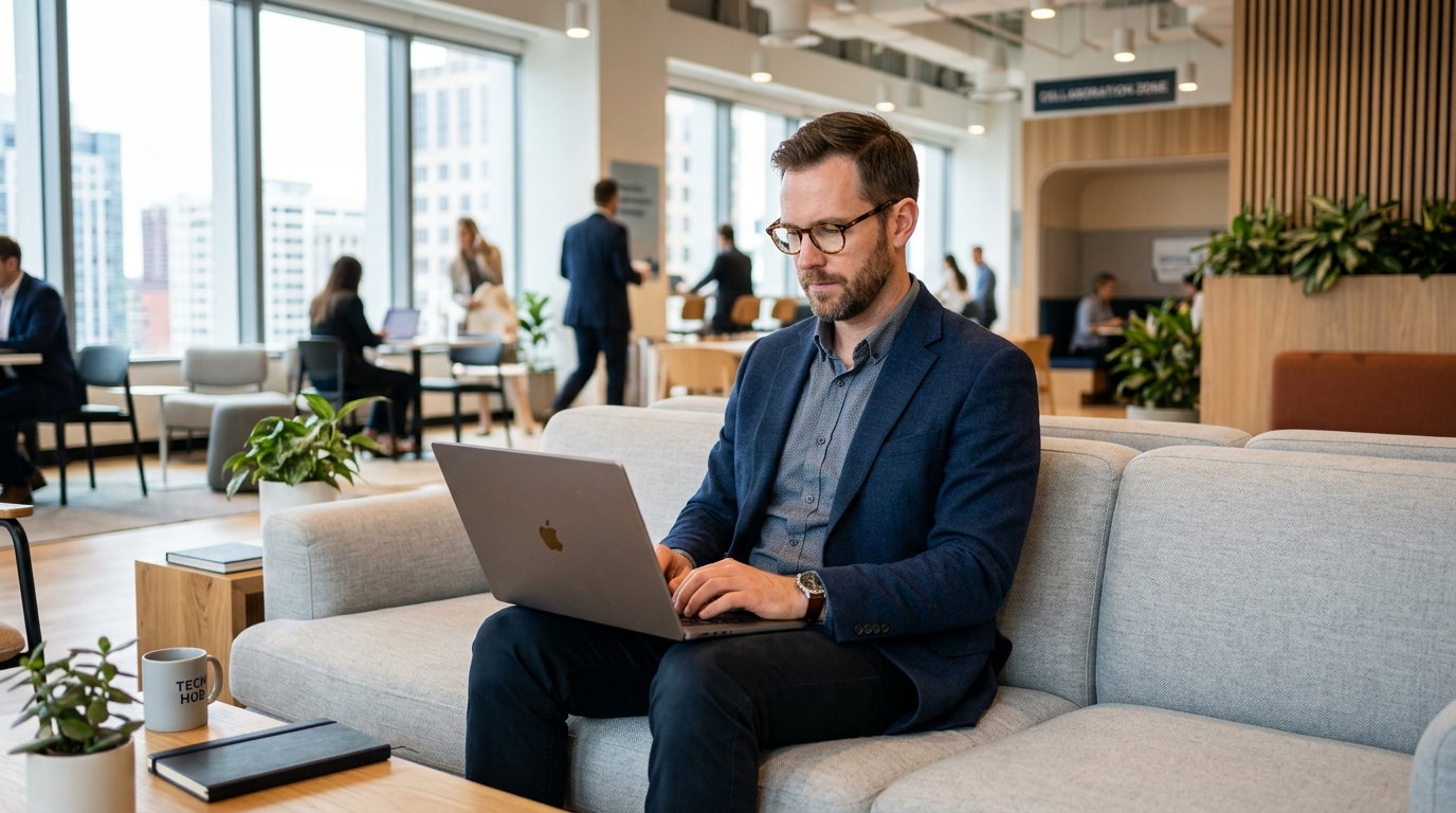 Founder Working On Laptop